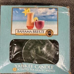 Yankee Candle Bahama Breeze Candles Green -11 tealights cozy breezy beach